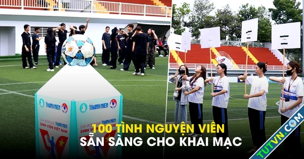 100 tình nguyện viên sẵn sàng cho khai mạc TNSV THACO Cup 2025-1.webp