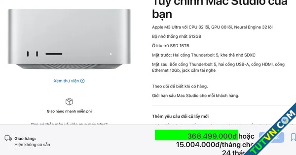 Apple Mac Studio trình làng giá đắt nhất 368 triệu đồng-1.webp