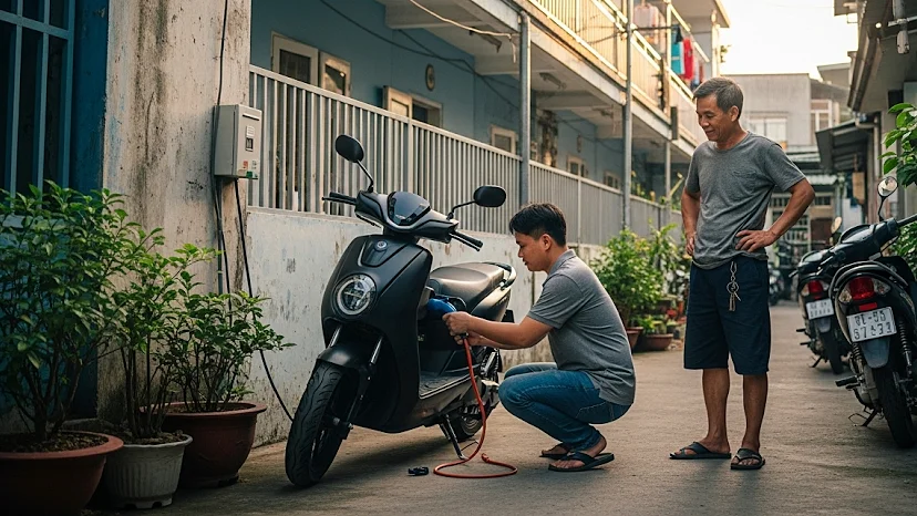 Băn khoăn của chủ trọ chi trăm triệu đón người đi xe máy điện-1.webp