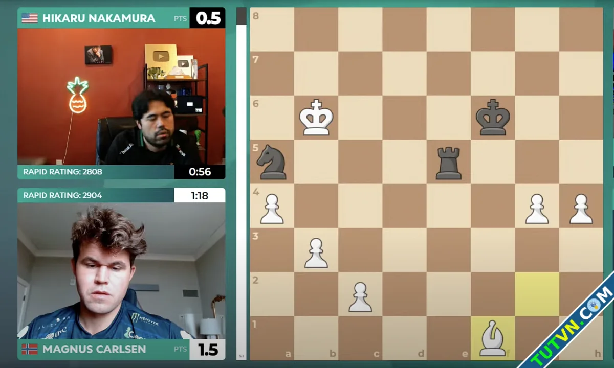 Carlsen thắng Nakamura dù thiếu một xe-1.webp