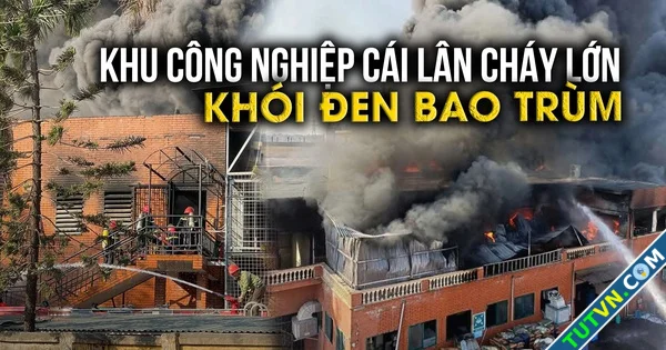 Cháy lớn tại Khu công nghiệp Cái Lân khói đen bao trùm-1.webp