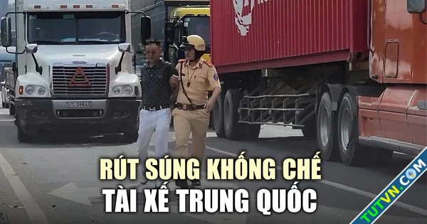 CSGT rút súng khống chế tài xế Trung Quốc chở thuốc lá không rõ nguồn gốc-1.webp