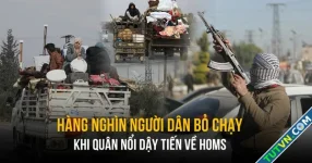 Hối hả di tản khi lực lượng đối lập Syria áp sát thành phố Homs