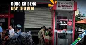 Bắt người đập trụ ATM trước ngân hàng ở Bình Tân