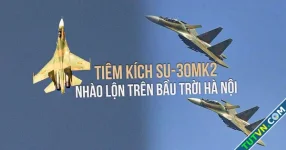 Mãn nhãn cảnh tiêm kích Su-30MK2 nhào lộn trên bầu trời Hà Nội