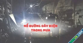 Nổ đường dây điện trung thế, cháy nhà dân trong mưa ở Hóc Môn