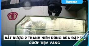 Tiền Giang: Bắt được 2 thanh niên dùng búa cướp tiệm vàng