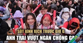 Sốt xình xịch trước giờ G: Fan &#039;Anh trai vượt ngàn chông gai&#039; nườm nượp đổ về sân khấu