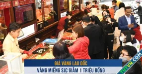 Biến động vàng ngày 19.12: Giá vàng lao dốc, vàng miếng SJC giảm 1 triệu đồng