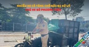 Nhiều xe cà tàng chở rác bị xử lý, chủ xe bỏ phương tiện