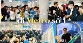 Trải nghiệm ngày đầu đi Metro số 1 ở TP.HCM: Xếp hàng 3 tiếng, càng trưa càng đông