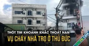 Khoảnh khắc trèo thang, leo mái tôn thoát nạn vụ cháy nhà trọ ở Thủ Đức