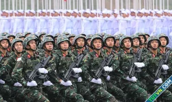 Hợp luyện diễu binh Kỷ niệm 50 năm thống nhất đất nước