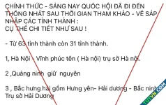 Bị phạt vì đăng tin sai sáp nhập tỉnh