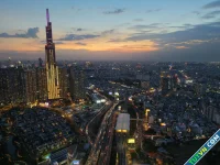 TP HCM về đêm nhìn từ ga metro