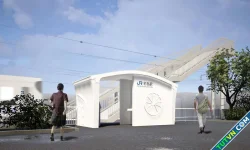 Nhật Bản xây trạm dừng tàu đầu tiên bằng công nghệ in 3D
