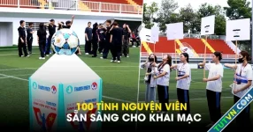 100 tình nguyện viên sẵn sàng cho khai mạc TNSV THACO Cup 2025