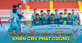 Ghi bàn vớt điểm phút chót, các hot boy ĐH RMIT khiến CĐV phát cuồng