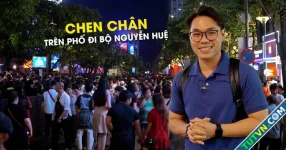 Chen chân trên phố đi bộ Nguyễn Huệ chờ xem pháo hoa mừng năm mới 2025