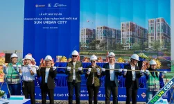 Sun Group cất nóc tòa căn hộ đầu tiên tại khu đô thị Hà Nam