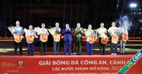 Thủ tướng Phạm Minh Chính dự lễ khai mạc giải bóng đá Công anCảnh sát ASEAN-1.webp