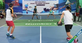 Tranh tài sôi nổi tại giải pickleball tranh cúp DICERA-1.webp