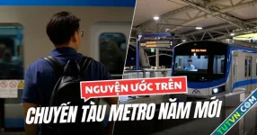 Nguyện ước trên chuyến tàu metro xuyên năm mới: ‘Bình an, thông suốt’