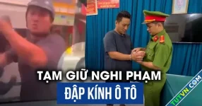 Vụ đập nát kính ô tô trên đường Lũy Bán Bích: Nghi phạm có 2 tiền án