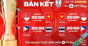 Lịch thi đấu đầy đủ bán kết AFF Cup 2024: Việt Nam, Thái Lan hẹn chung kết