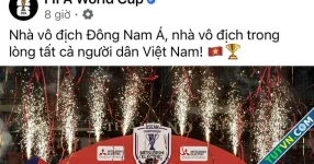 FIFA: &#039;Nhà vô địch Đông Nam Á, nhà vô địch trong lòng tất cả người dân Việt Nam&#039;