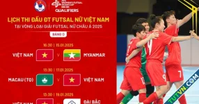 Lịch thi đấu vòng loại futsal nữ châu Á: Đội tuyển Việt Nam quyết giành ngôi đầu