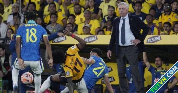 Đội tuyển Brazil gây thất vọng trận ra mắt triều đại HLV Ancelotti Chưa có vé đi World Cup-1.webp