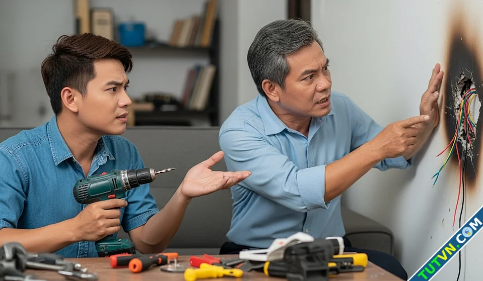 Khoan tường giúp hàng xóm rồi bị bắt đền tiền vì lệch 1 cm-1.webp