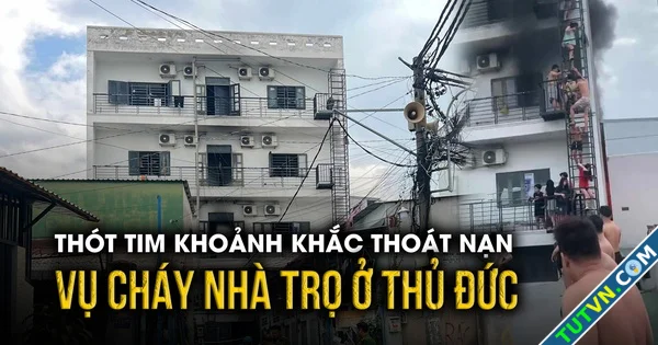 Khoảnh khắc trèo thang leo mái tôn thoát nạn vụ cháy nhà trọ ở Thủ Đức-1.webp