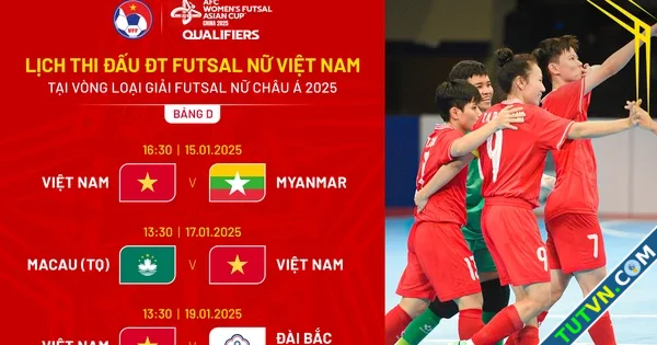 Lịch thi đấu vòng loại futsal nữ châu Á Đội tuyển Việt Nam quyết giành ngôi đầu-1.webp