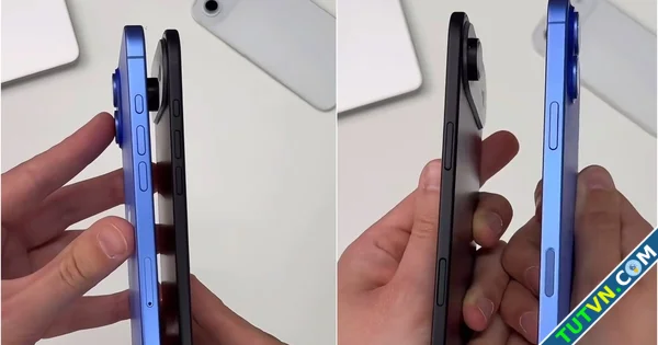 Lộ ảnh thực tế iPhone 17 Air so độ mỏng cùng iPhone 16 Plus-1.webp