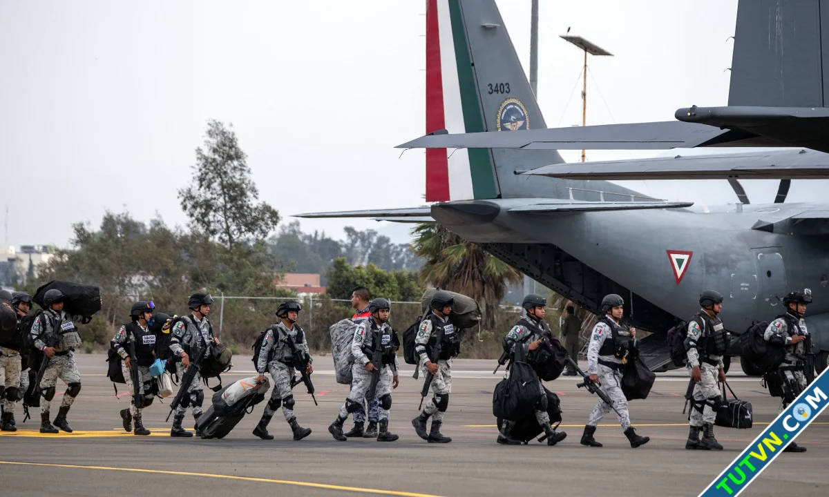 Mexico triển khai binh sĩ đến biên giới với Mỹ-1.webp