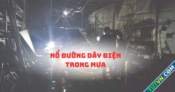 Nổ đường dây điện trung thế cháy nhà dân trong mưa ở Hóc Môn-1.webp