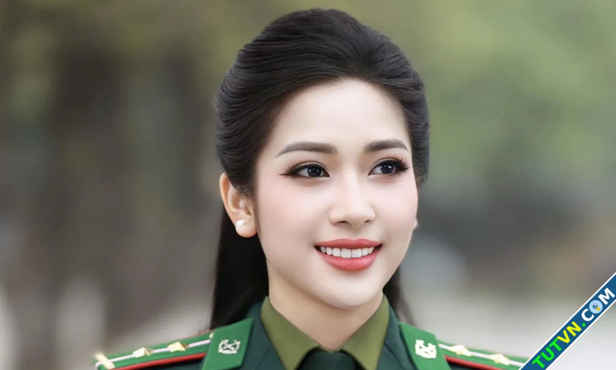 Nữ trung úy gây sốt với loạt ảnh mặc quân phục-1.webp