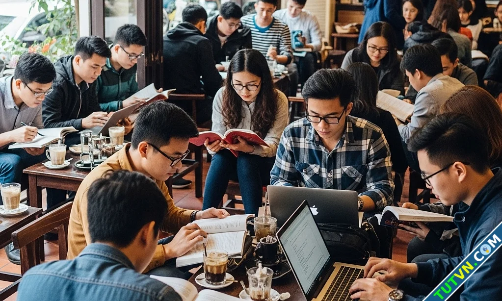 Quán cà phê 35 K chật kín người cắm rễ nhưng thư viện vắng tanh-1.webp