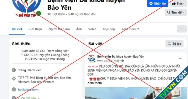 Tạo Facebook giả bệnh viện kêu gọi tiền từ thiện-1.webp