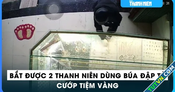 Tiền Giang Bắt được 2 thanh niên dùng búa cướp tiệm vàng-1.webp