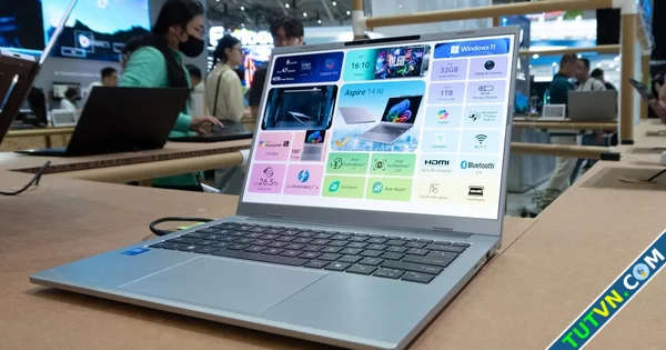 Trải nghiệm nhanh laptop Acer Aspire A14 AI tại Computex 2025-1.webp