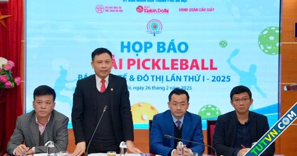 Tưng bừng khởi tranh giải pickleball báo Kinh tế và Đô thị-1.webp