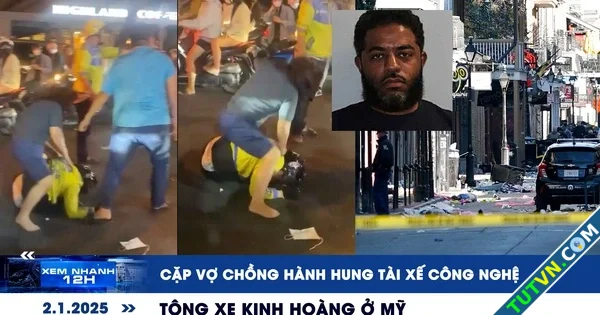 Xem nhanh 12h Cặp vợ chồng hành hung tài xế công nghệ | Tông xe kinh hoàng ở Mỹ-1.webp