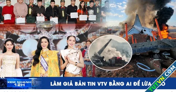 Xem nhanh 12h Xem nhanh 12h Làm giả bản tin VTV bằng AI để lừa đảo | Máy bay trượt khỏi đường...webp